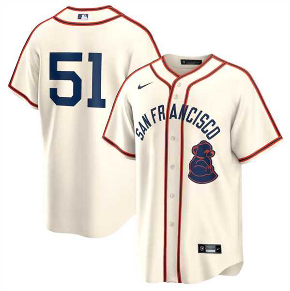 Men%27s San Francisco Giants #51 Jung Hoo Lee Cream 2024 Rickwood Classic Stitched Baseball Jersey Dzhi->san francisco giants->MLB Jersey